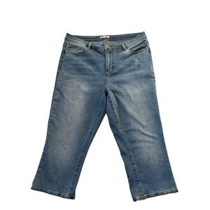 COPY - John Mark 14 Jeans Crop Stretch High Rise Blue Classic